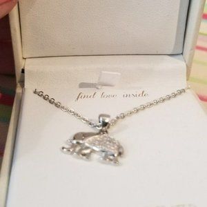 Bella Vie Silver Plated Elephant Necklace Gift Boxed NWT